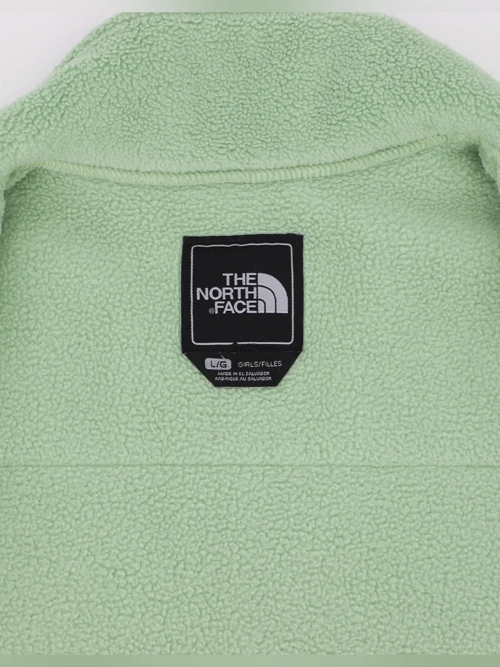 The North Face Large Youth Girls Denali Fleece Jacket Green Pre-Owned